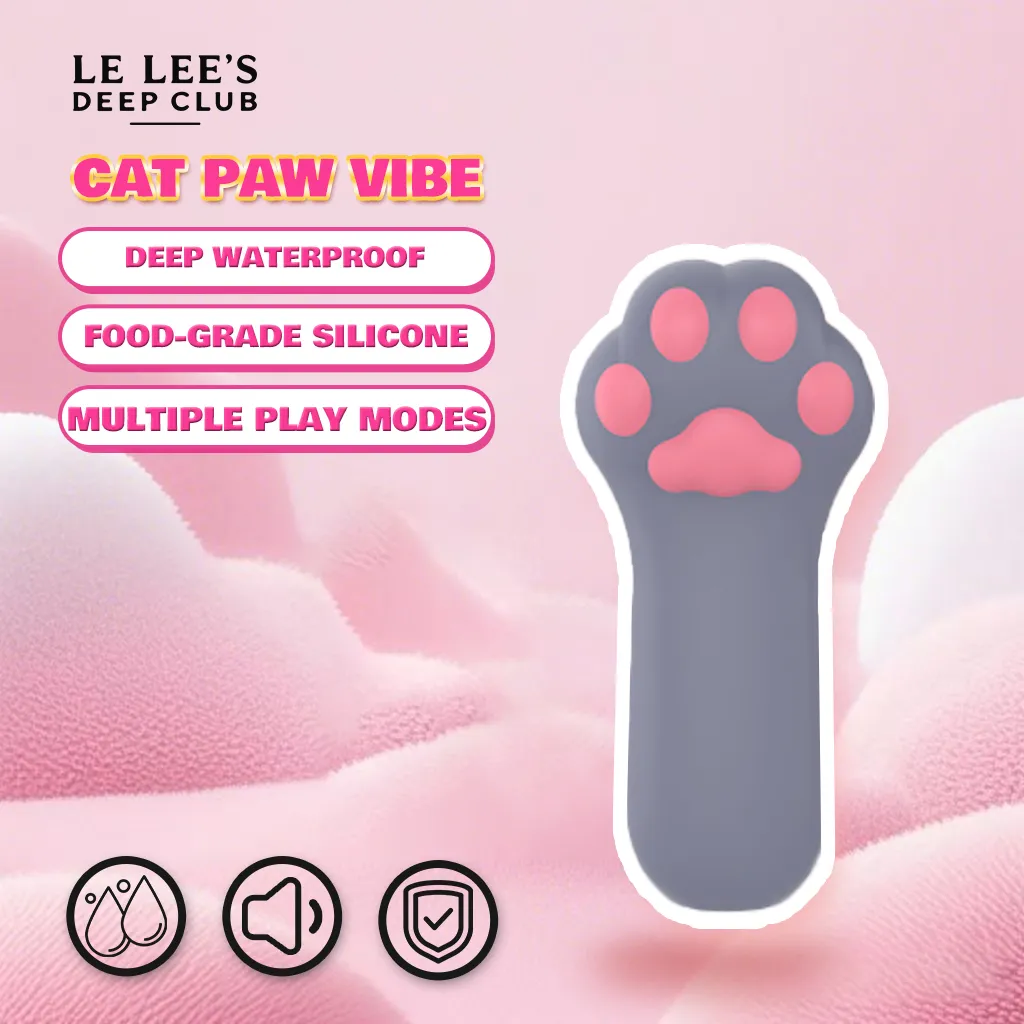 39c silicone cat paw massager waterproof whisper-quiet 10 vibration modes