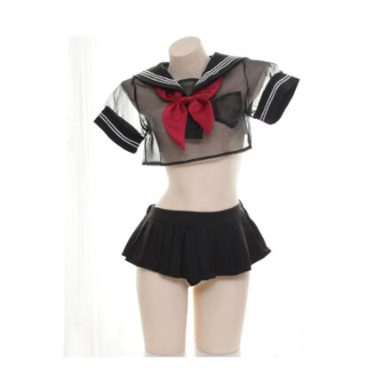 Sheer Student Sailor Uniform (Black)